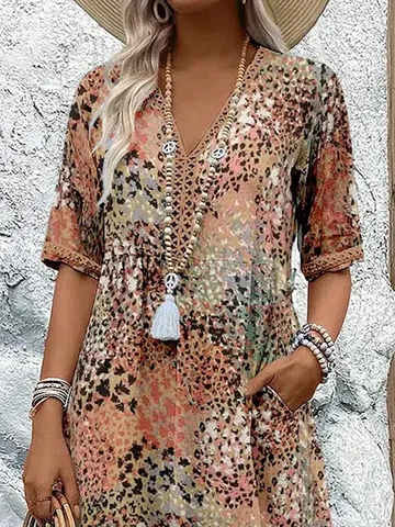 Caramina - Stilvolles, Weiches Damen-Midikleid