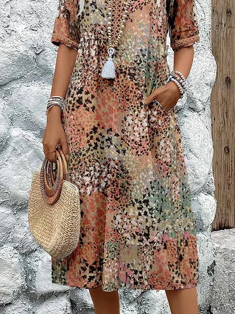 Harper - Stilvolles Midi-Kleid mit Blumenmotiven