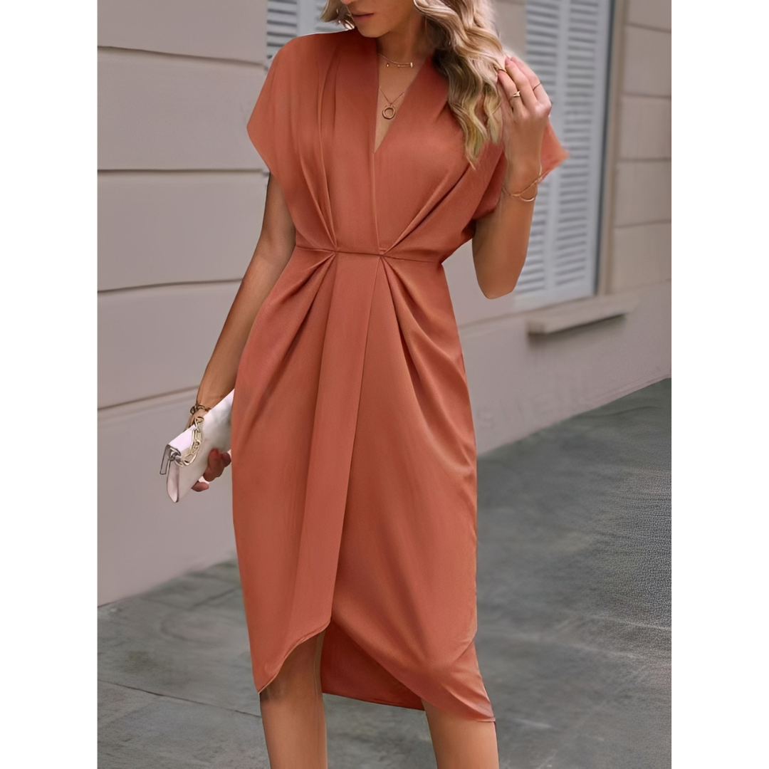 Vera – Stilvolles Midi-Wickelkleid