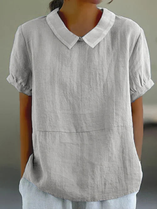Amalie – Legere Bluse mit traditionellem Kragen