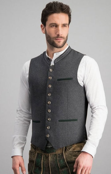 Olaf - Klassische graue Herrenweste elegant traditionell