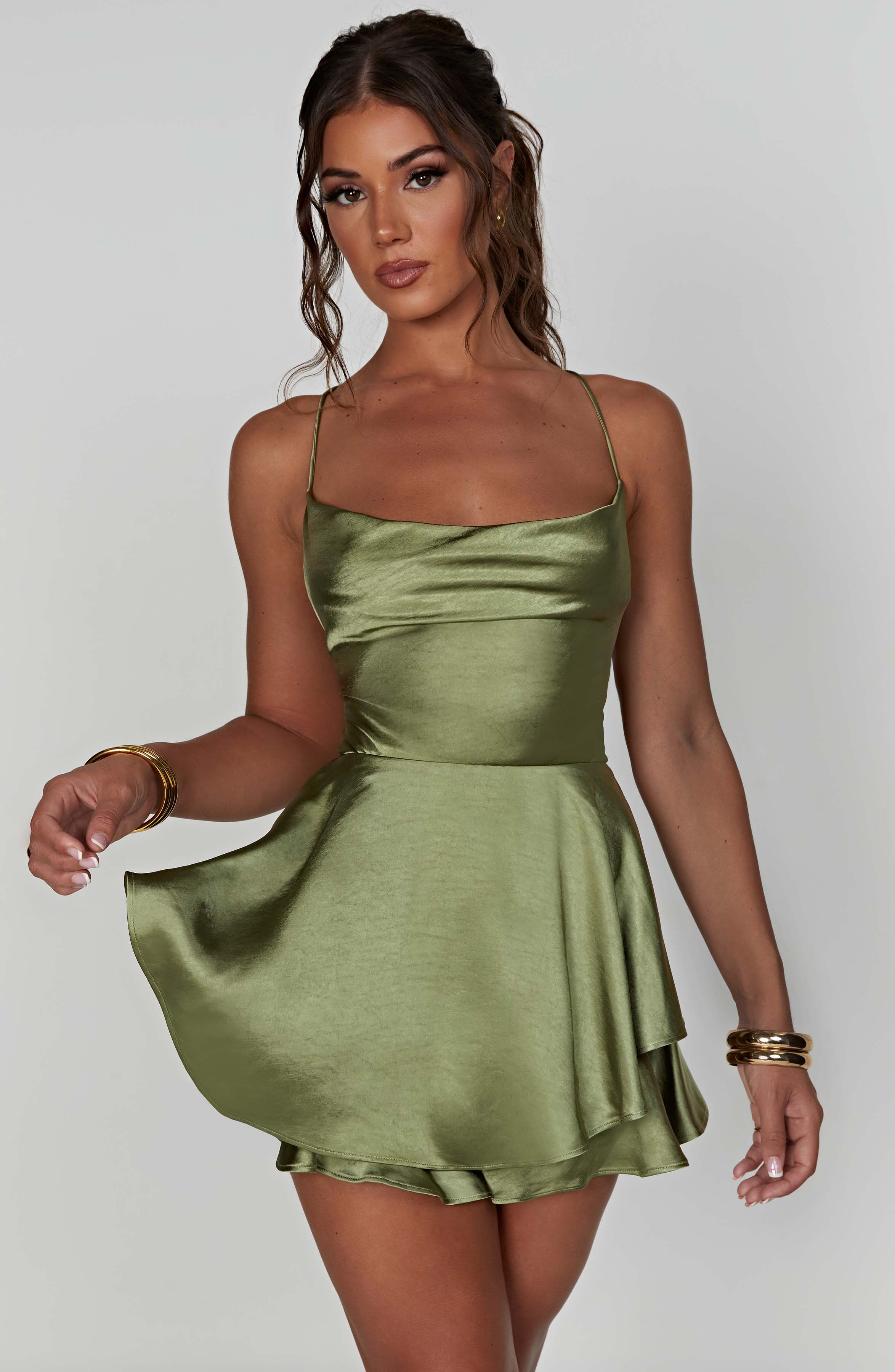 Emilia - Satin-Minikleid