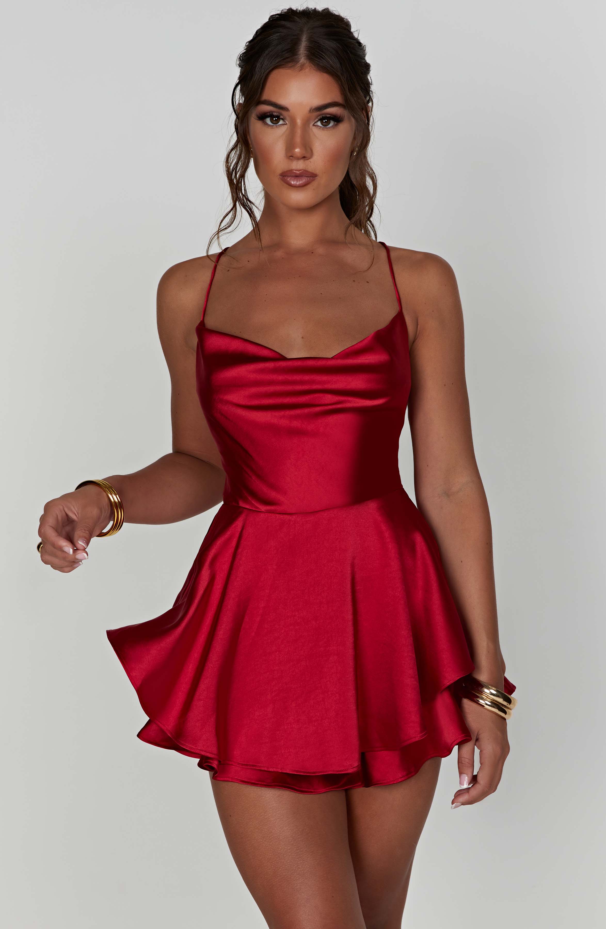 Emilia - Satin-Minikleid