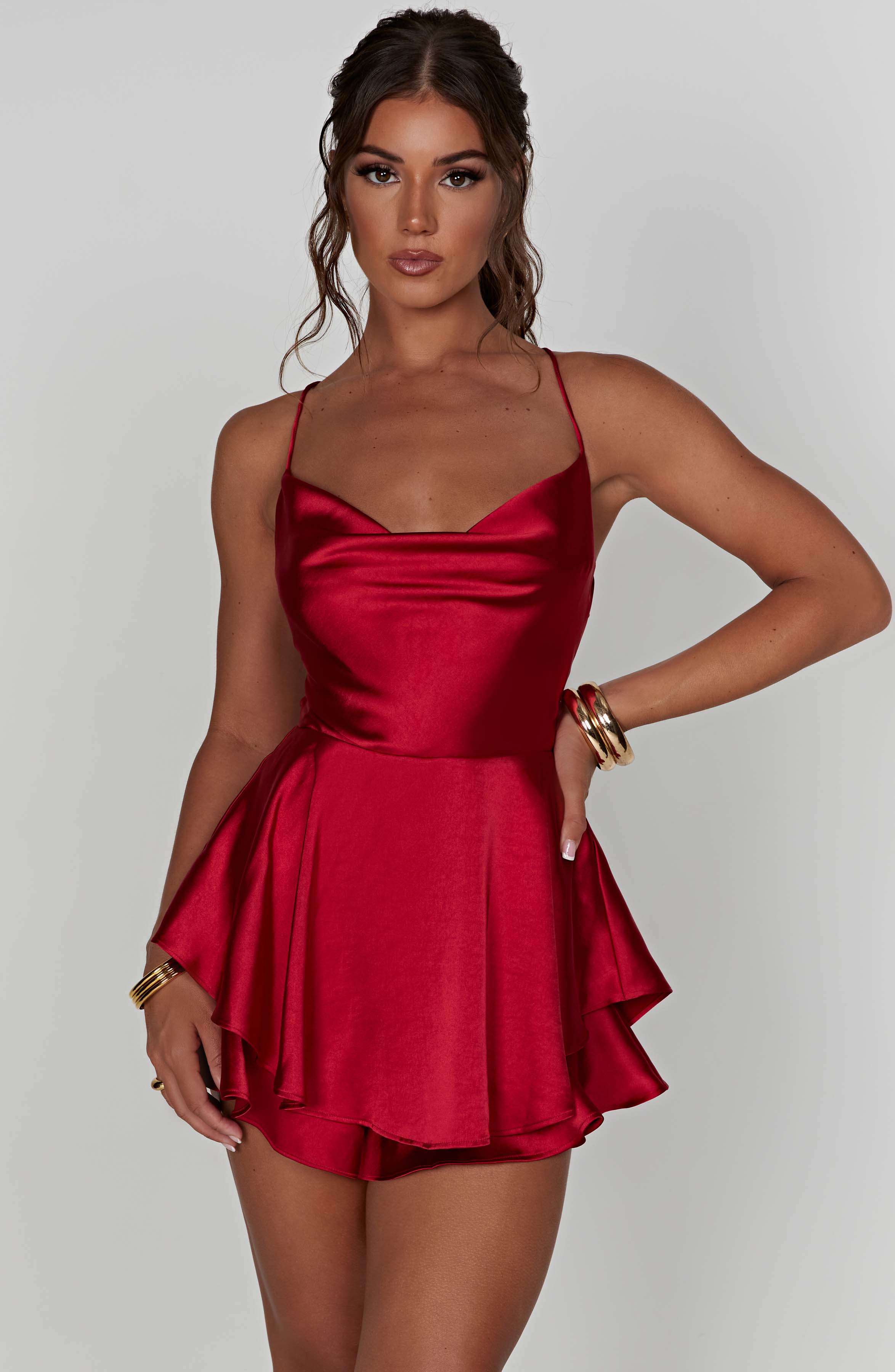Emilia - Satin-Minikleid