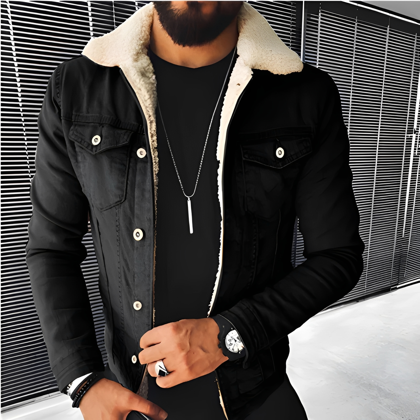 Davens - Herren Winterjacke mit Wärme
