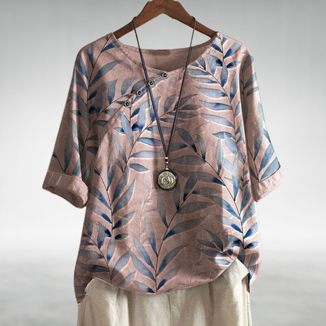 Helene - Luftige Blumige Bluse im Entspannten Look