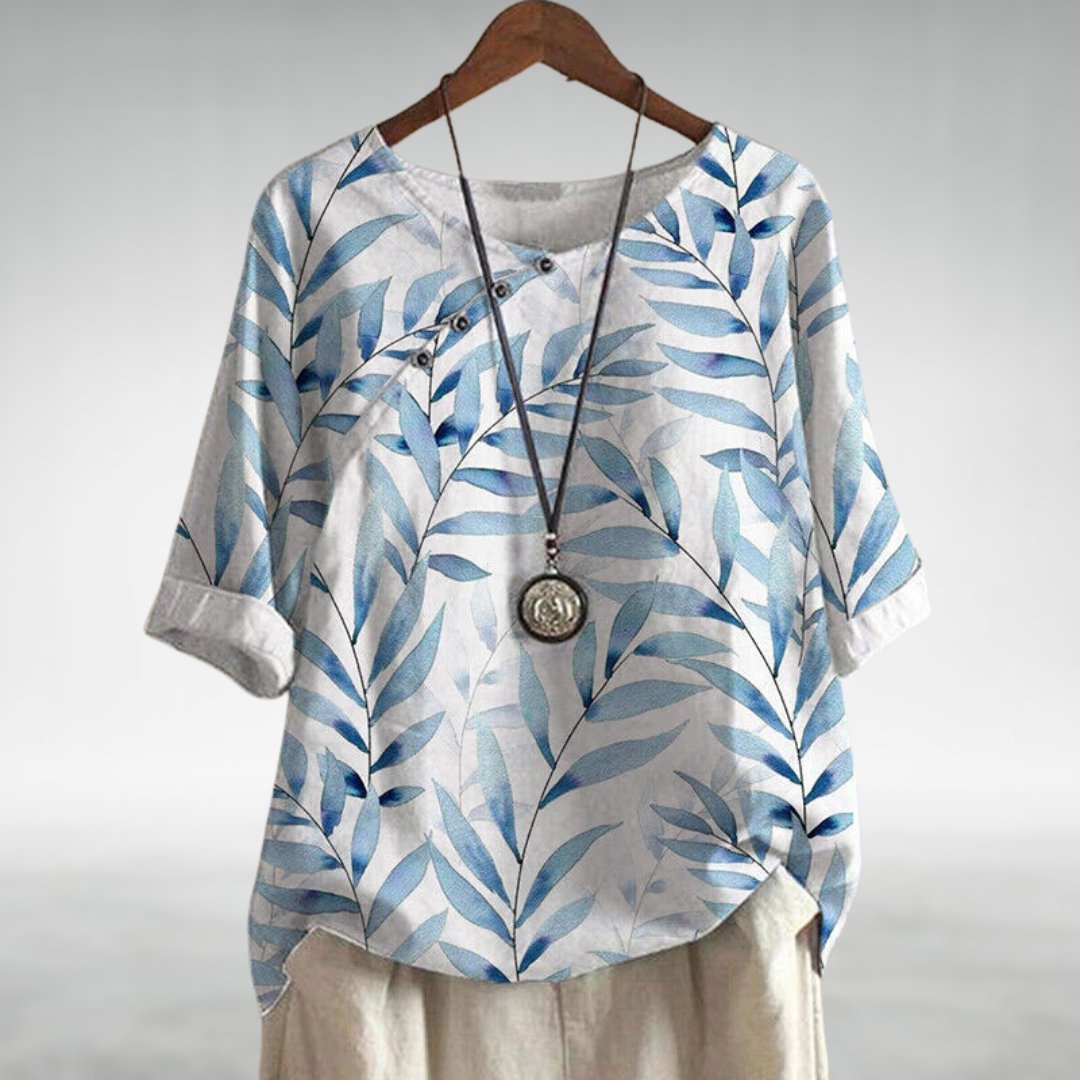Helene - Luftige Blumige Bluse im Entspannten Look