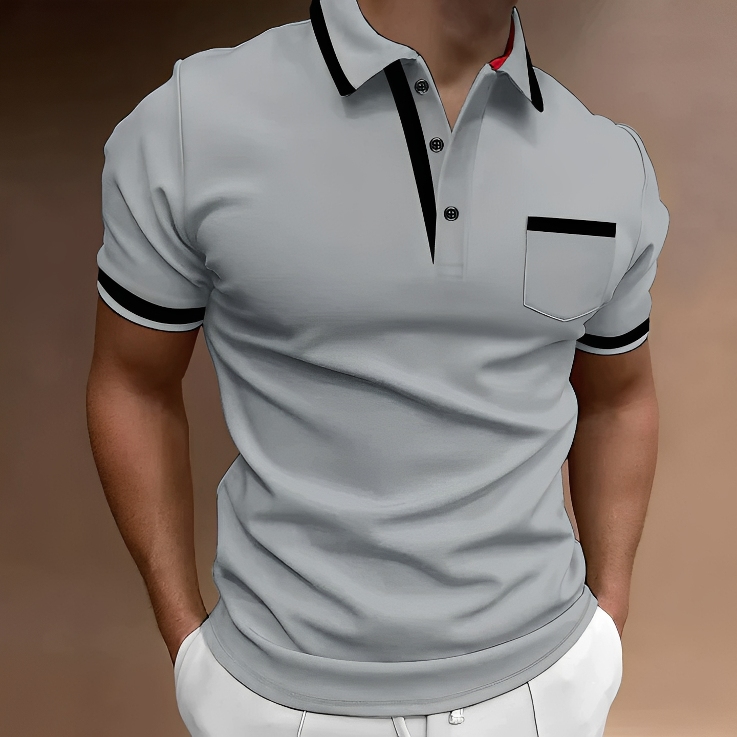 Geover - Bequemes Herren Kurzarm-Polo
