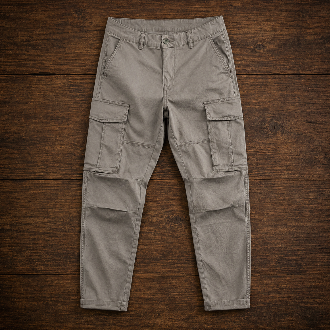 Herren Cargo-Hosen Regular Fit Mehrfachtaschen Tapered Schnitt