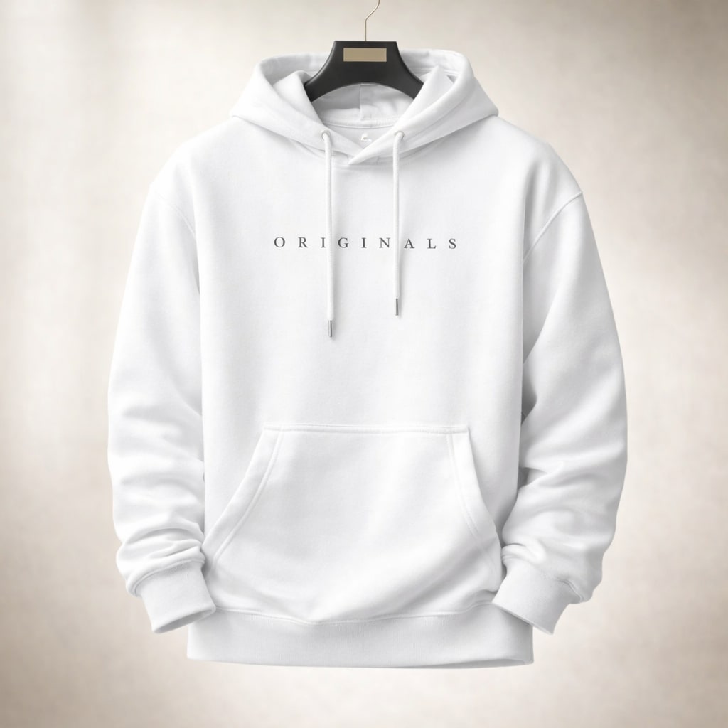 Herren Hoodie mit Kapuze, Kängurutasche, gerader Schnitt