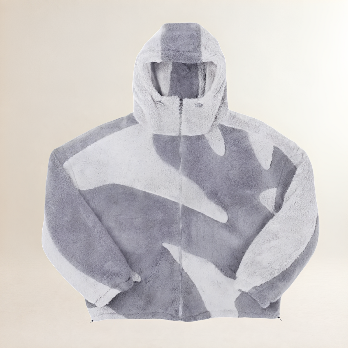 Herren Kapuzenjacke mit Reißverschluss - lockerer Schnitt, Farbblock-Design