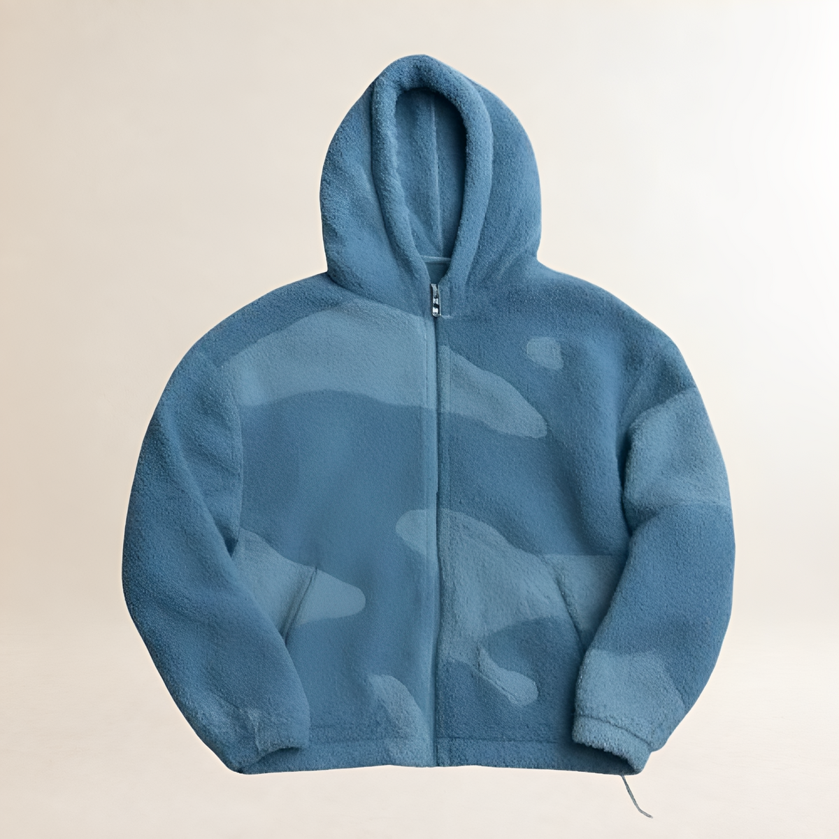 Herren Kapuzenjacke mit Reißverschluss - lockerer Schnitt, Farbblock-Design