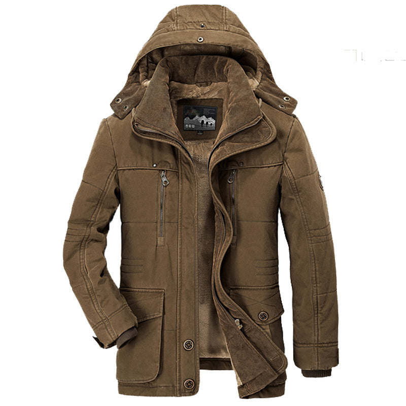 Herren Winterjacke Mit Kapuze und Knopfverschluss - Casual Fit