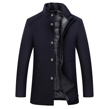 Kylian - Herren-Winterjacke mit Stehkragen und Knöpfen