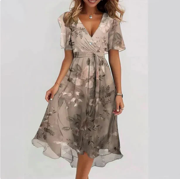 Margaretha - Attraktives Sommerkleid mit V-Ausschnitt