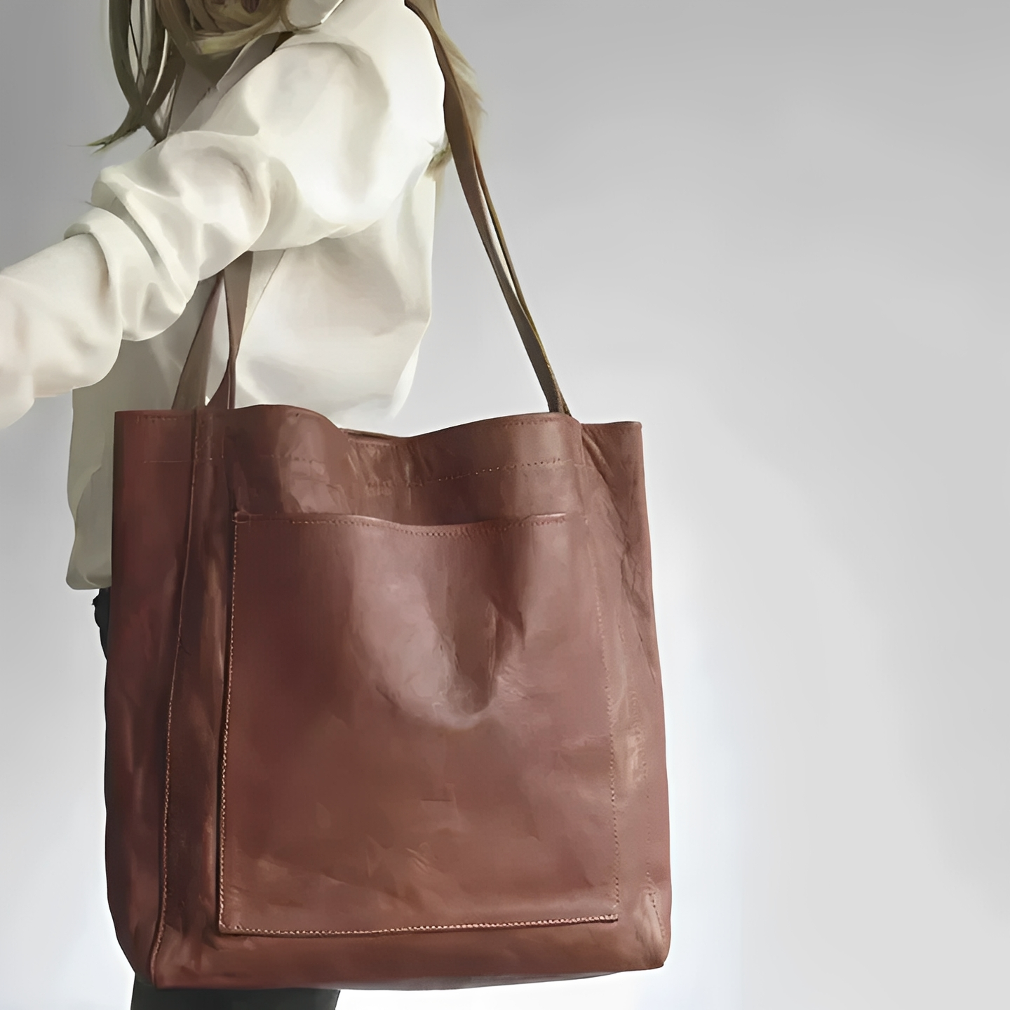 Toni – Stilvolle Ledertasche mit Wildlederauskleidung