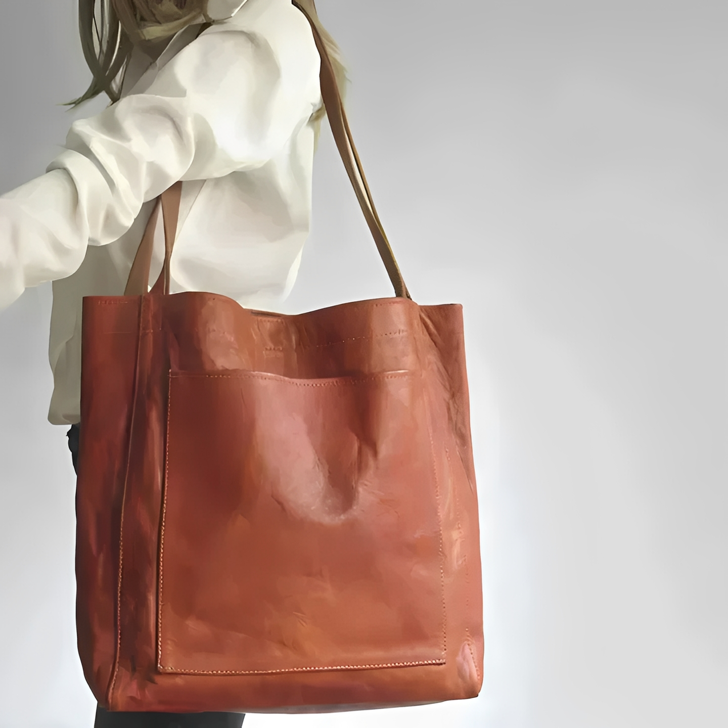Toni – Stilvolle Ledertasche mit Wildlederauskleidung