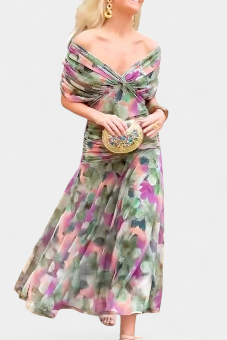 Celine - Elegantes Off-Shoulder Kleid