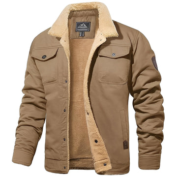 Joshua - Moderner, warmer Herrenmantel mit Sherpa-Futter