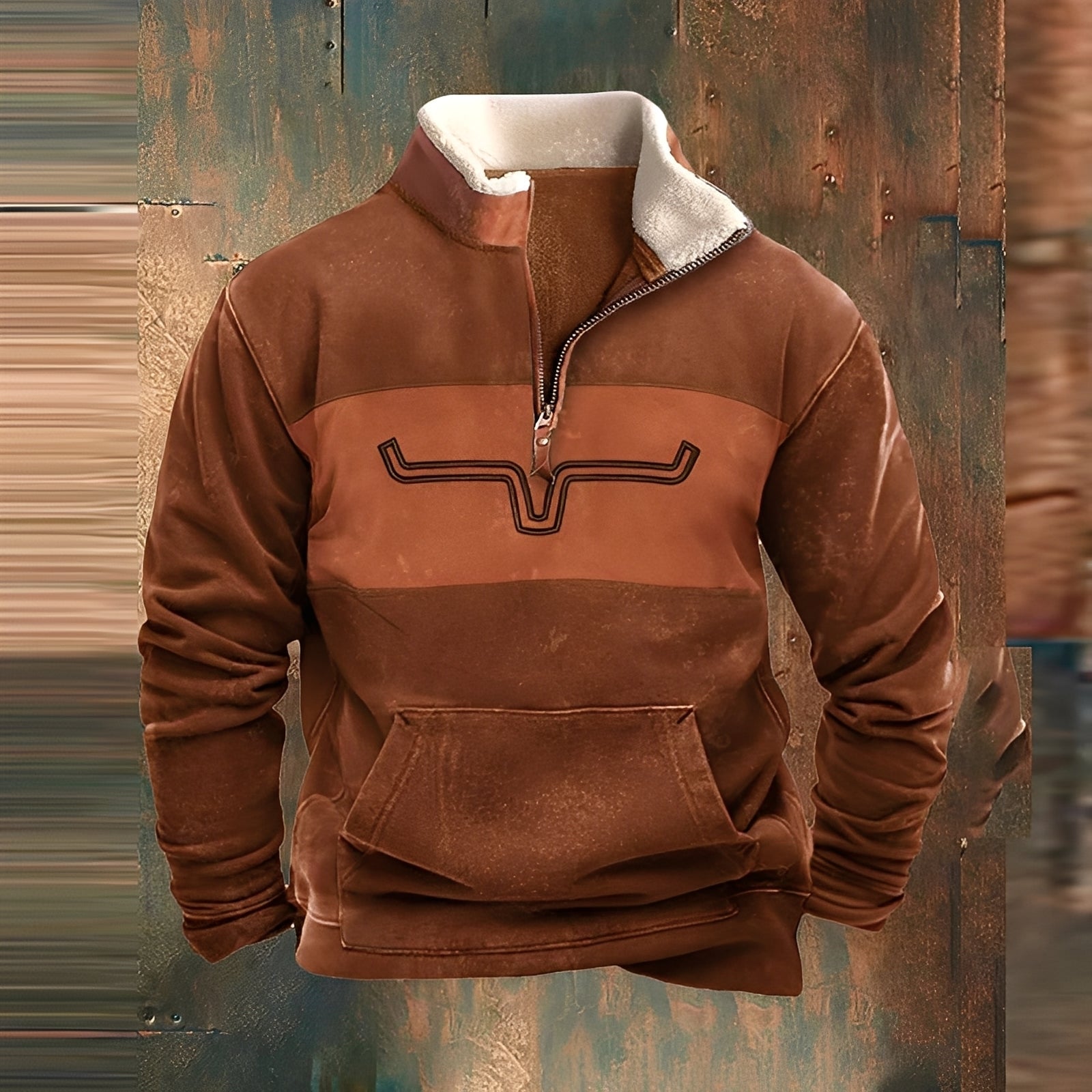 Kenton - Moderner Herrenpullover mit Zipper