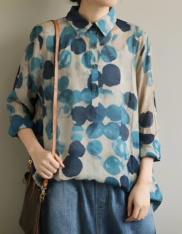 Jodie - Elegante Blusen mit gepunktetem Kragen für Frauen