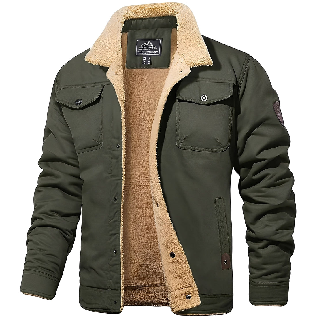 Joshua - Moderner, warmer Herrenmantel mit Sherpa-Futter