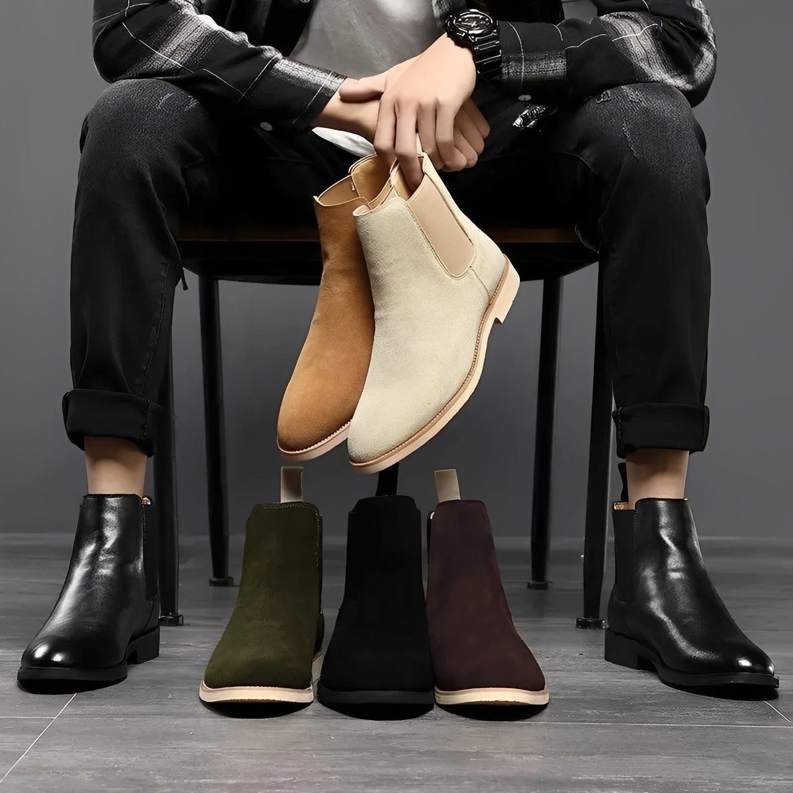 Willard - Modische Chelsea-Stiefel aus Wildleder für Herren
