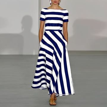 Charmaine – Elegantes gestreiftes Kleid