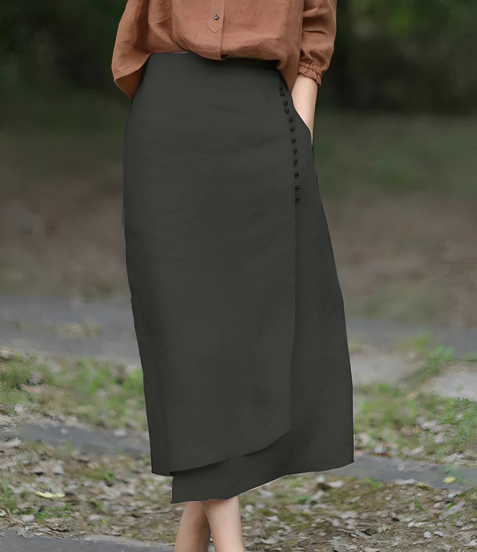 Manda - Elegante asymmetrische A-Linie-Rock für Frauen