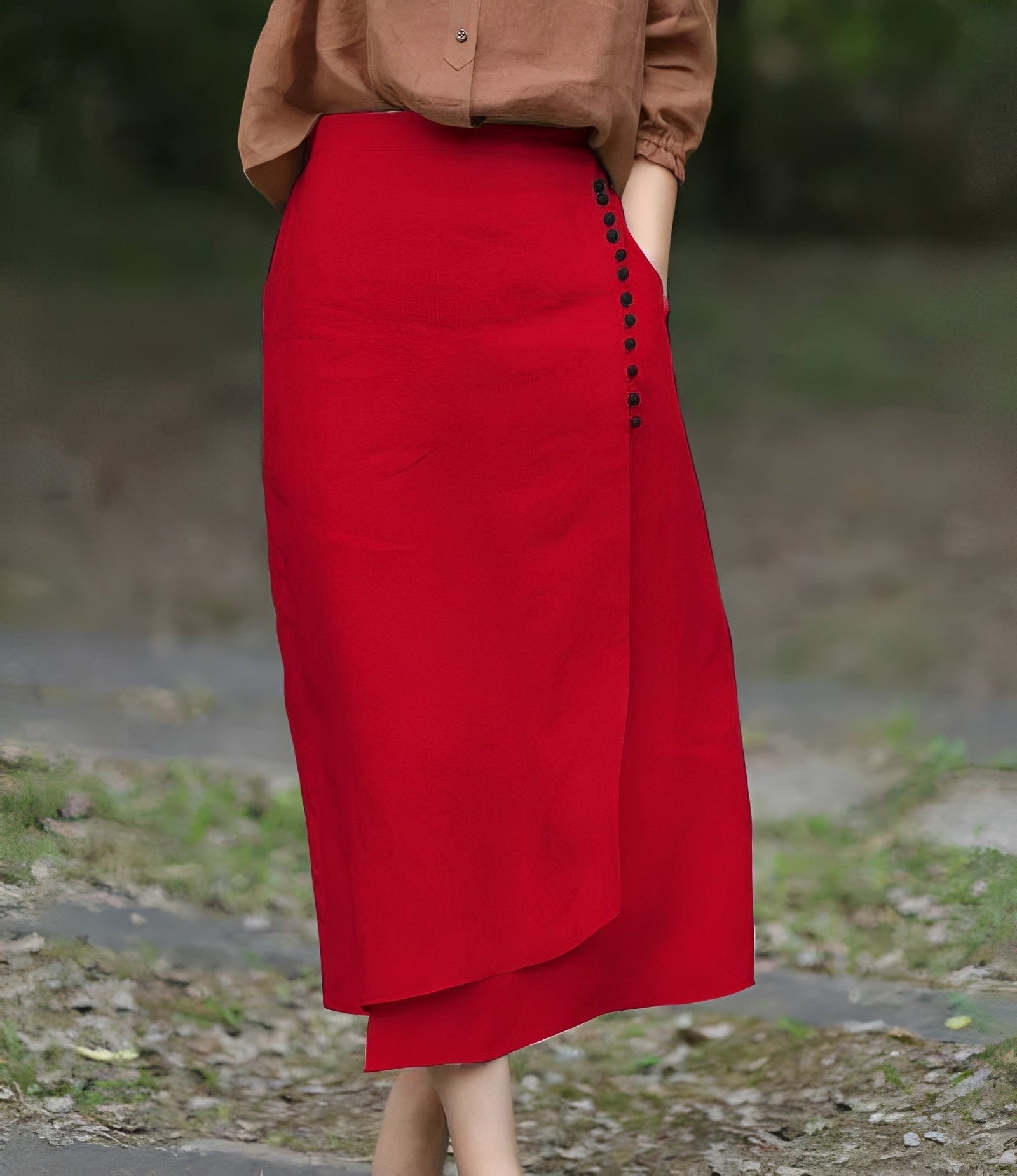 Manda - Elegante asymmetrische A-Linie-Rock für Frauen