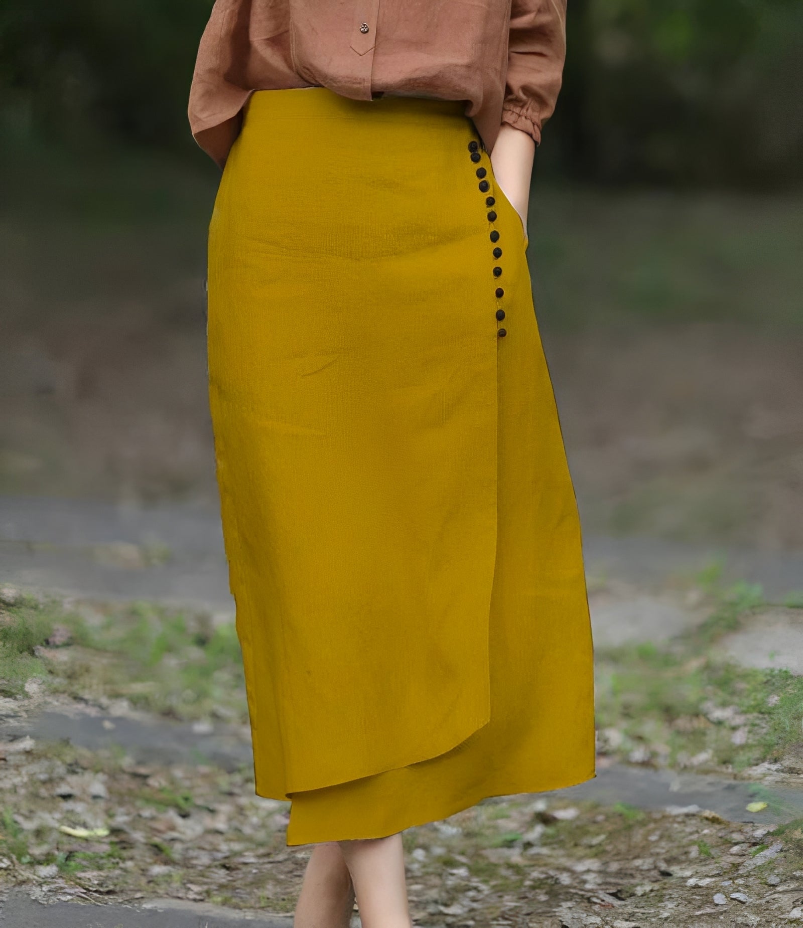 Manda - Elegante asymmetrische A-Linie-Rock für Frauen