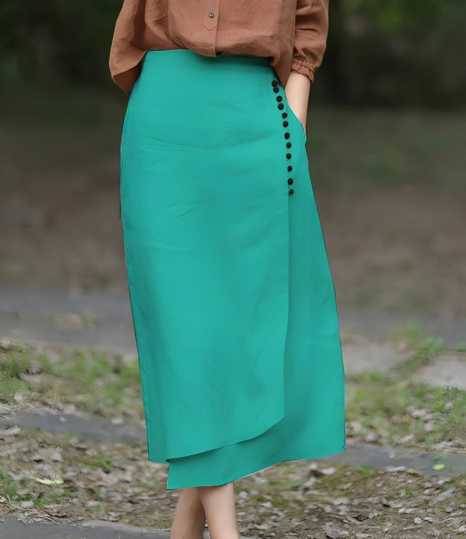 Manda - Elegante asymmetrische A-Linie-Rock für Frauen