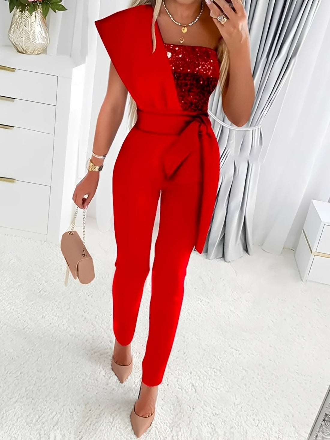 Diana - Zeitgemäßer Glitzer-Jumpsuit für Damen
