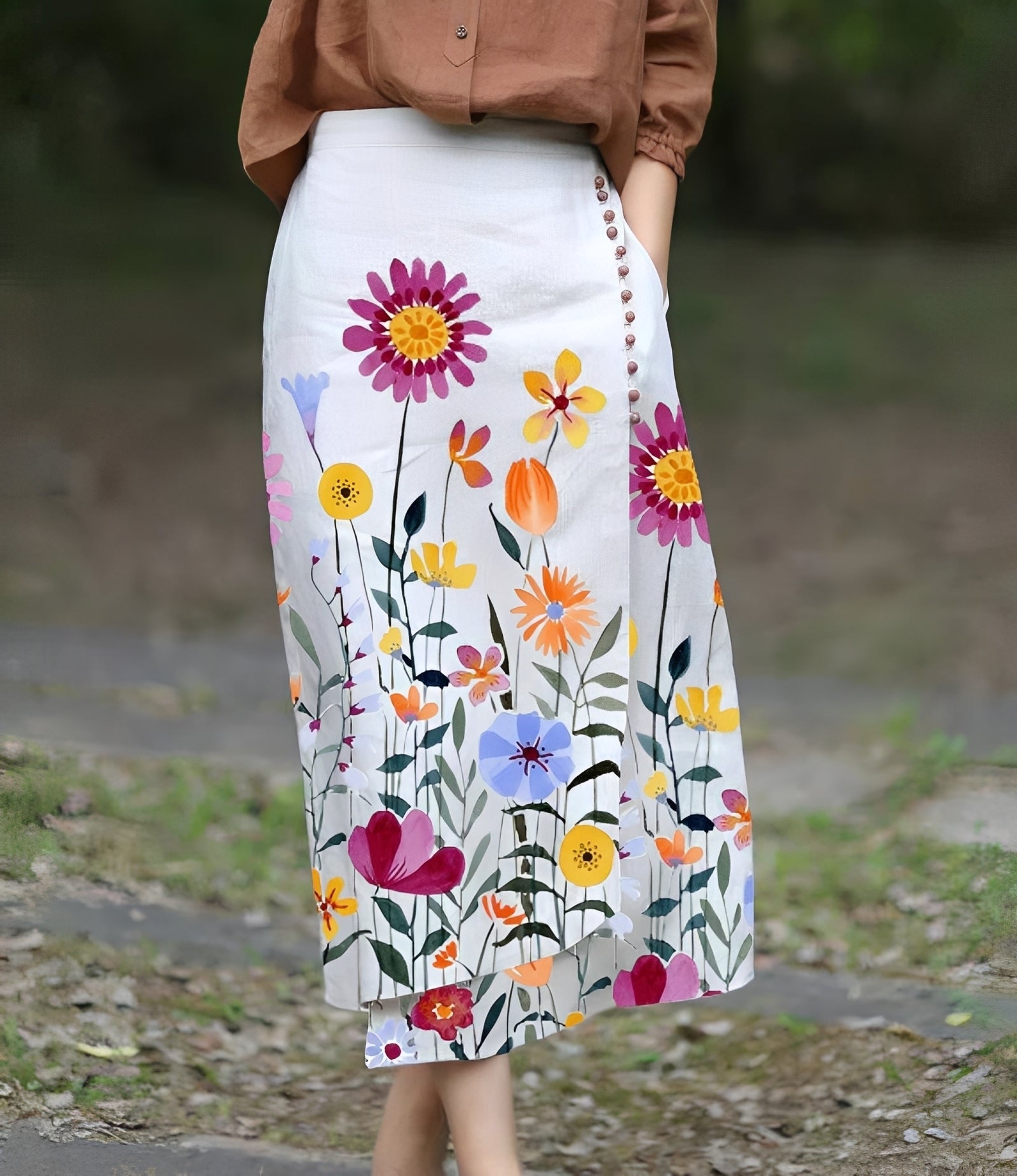 Manda - Elegante asymmetrische A-Linie-Rock für Frauen