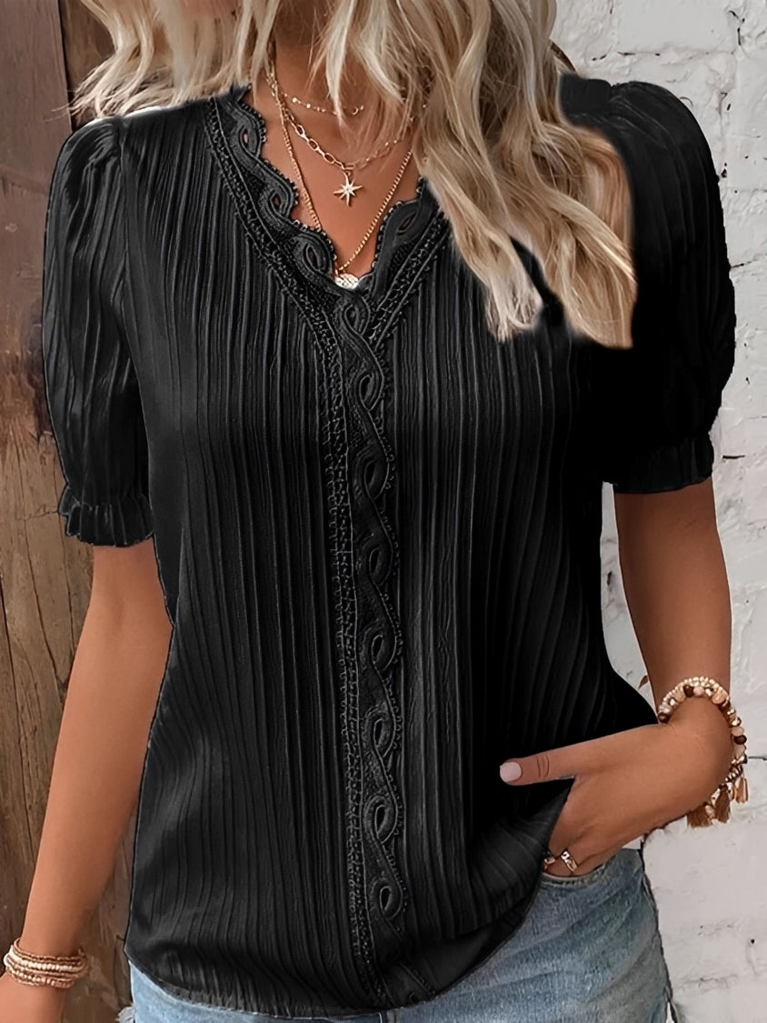 Kristina - Elegante Bluse mit V-Ausschnitt für Frauen