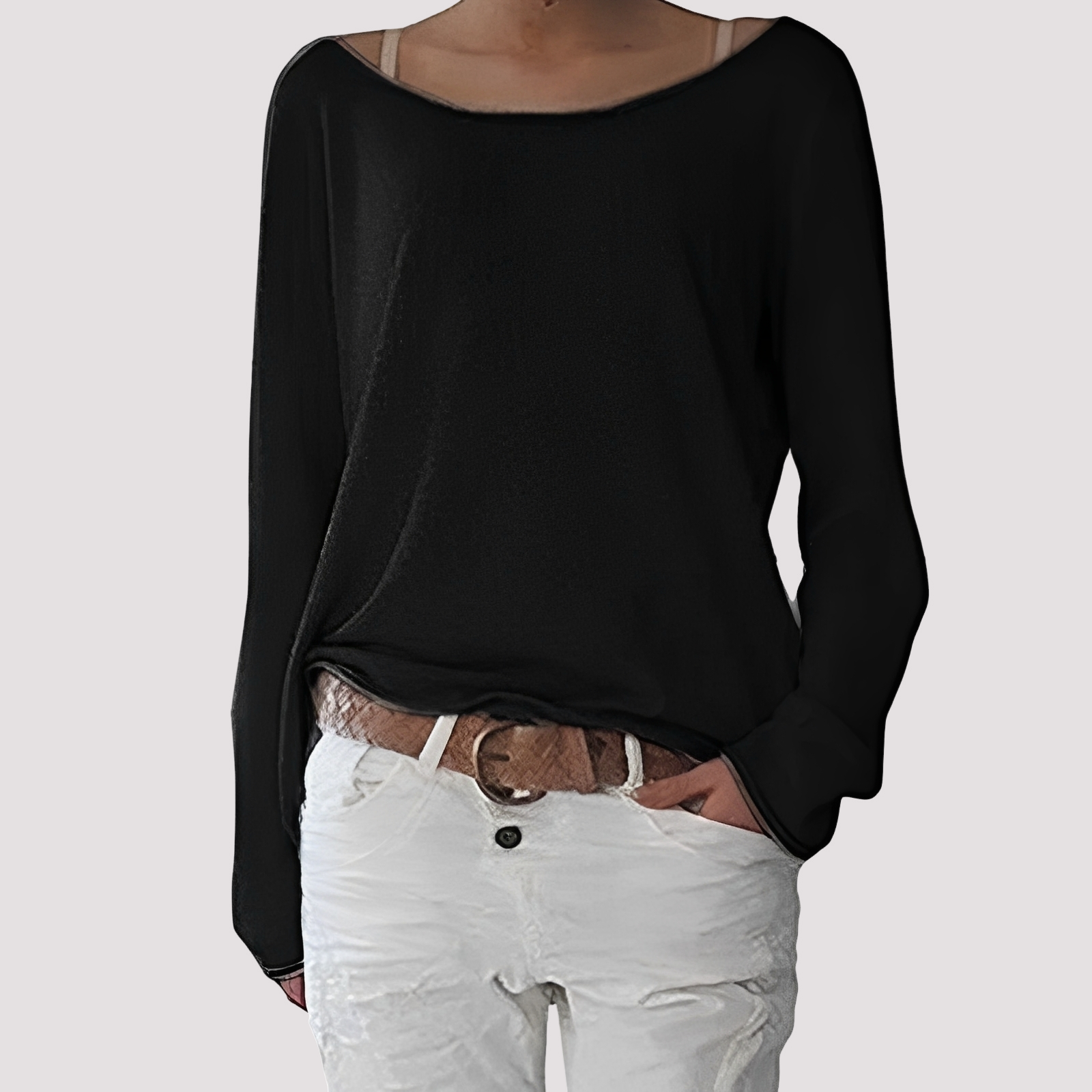 Joanna - Bequem geschnittenes Damen-Langarmshirt
