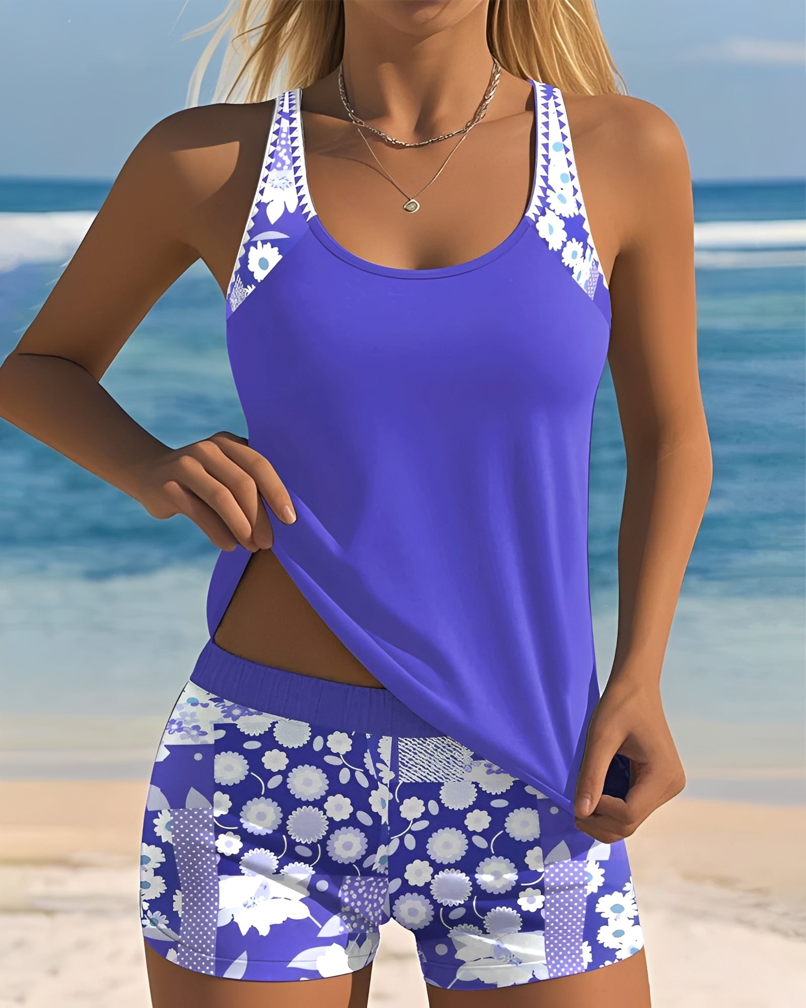 Annie - Elegantes Tankini-Set mit Druck für Damen