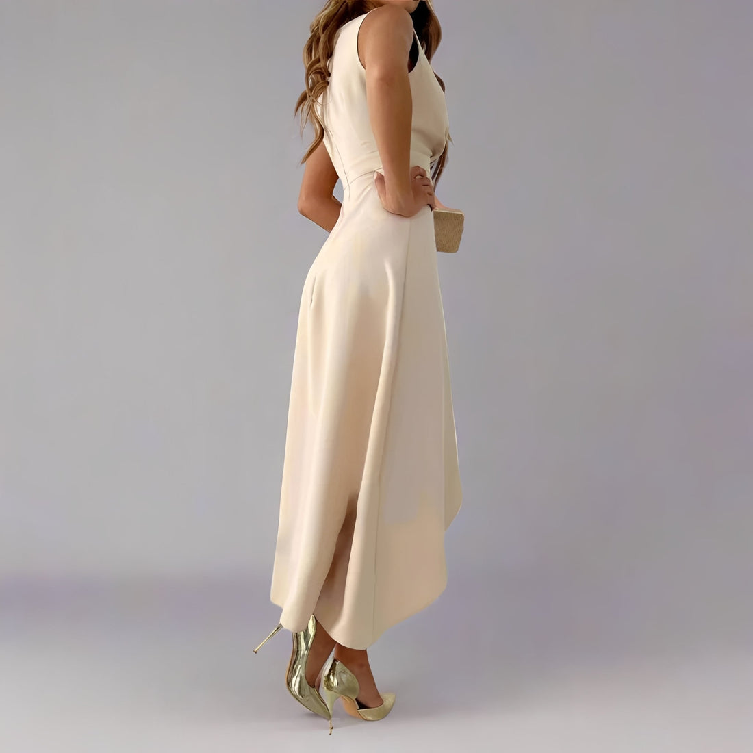 Tiphanie - Stilvolles, ärmelloses Midikleid für Damen