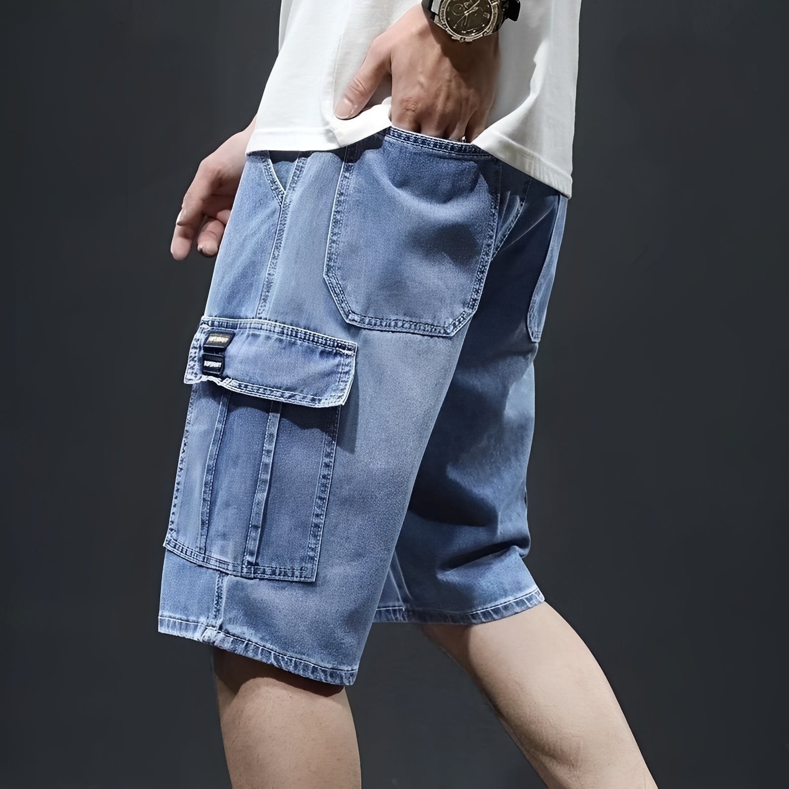Kristian - Bequeme Cargo-Jeansshorts für Männer
