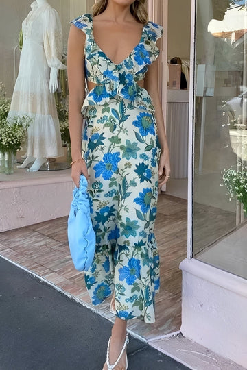Sasha - Elegantes rückenfreies Damen-Maxikleid