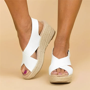 Cassie - Trendige Damen-Sandalen mit gekreuzten Riemen