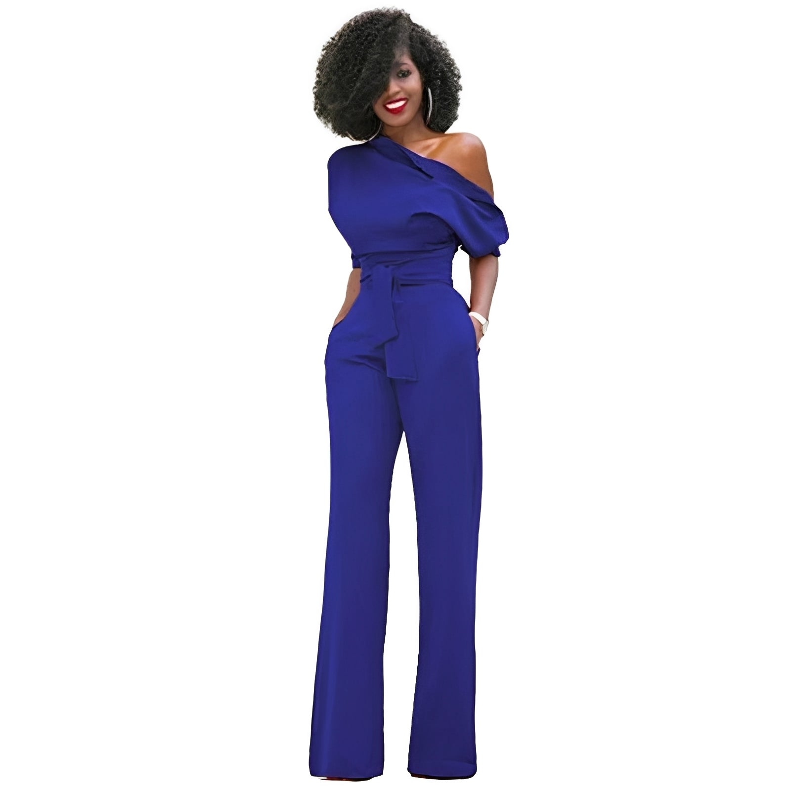 Marie - Eleganter schulterfreier Jumpsuit für Damen