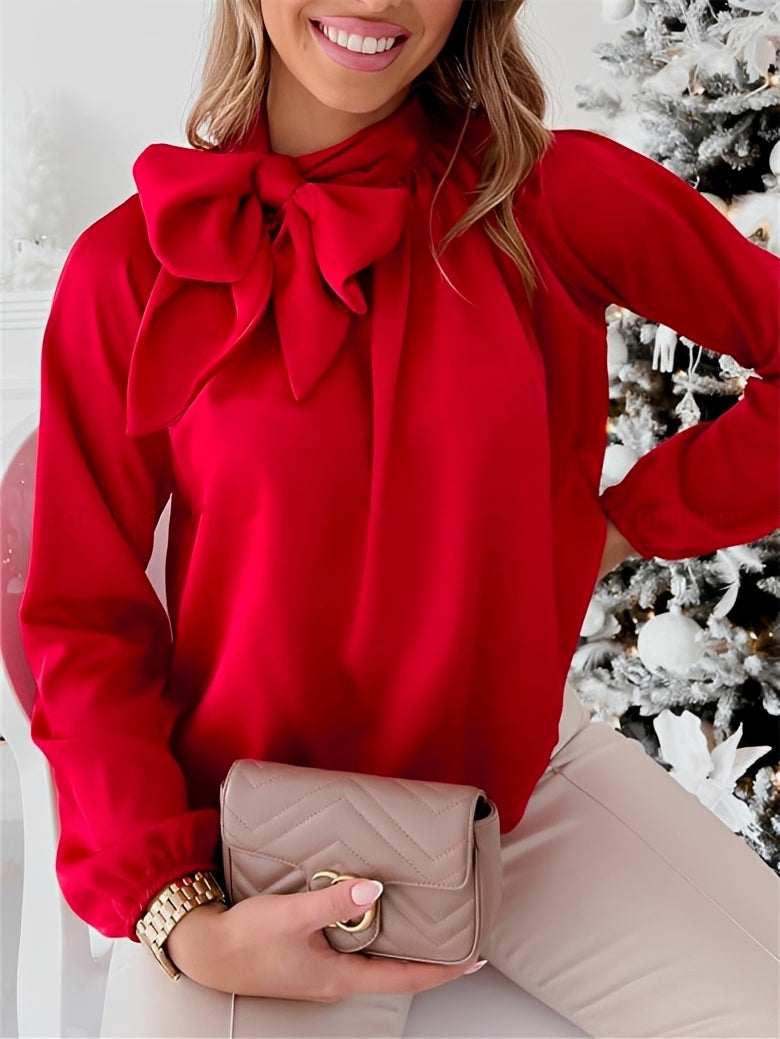 Juliette – Stilvolle Bluse mit Schleifenkragen