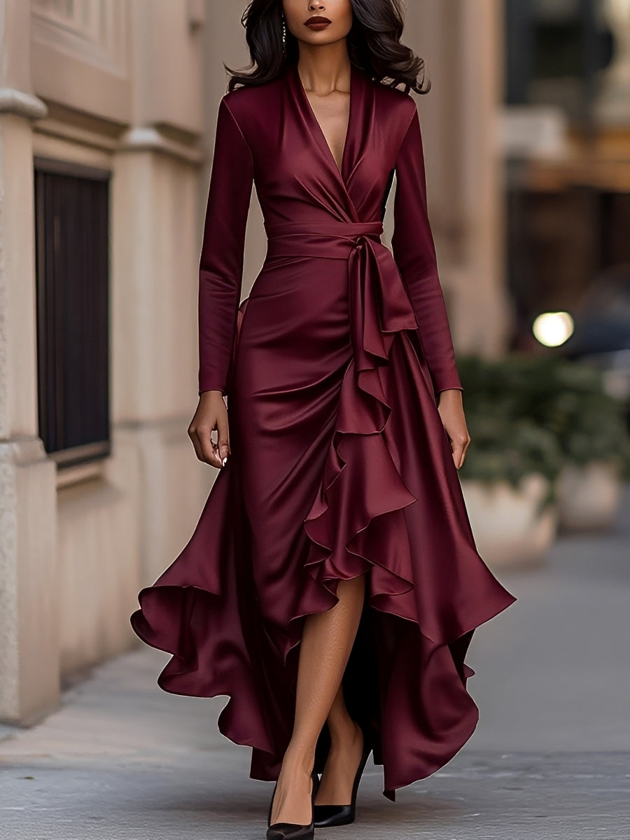 Lucie – Stilvolles Kleid mit V-Ausschnitt
