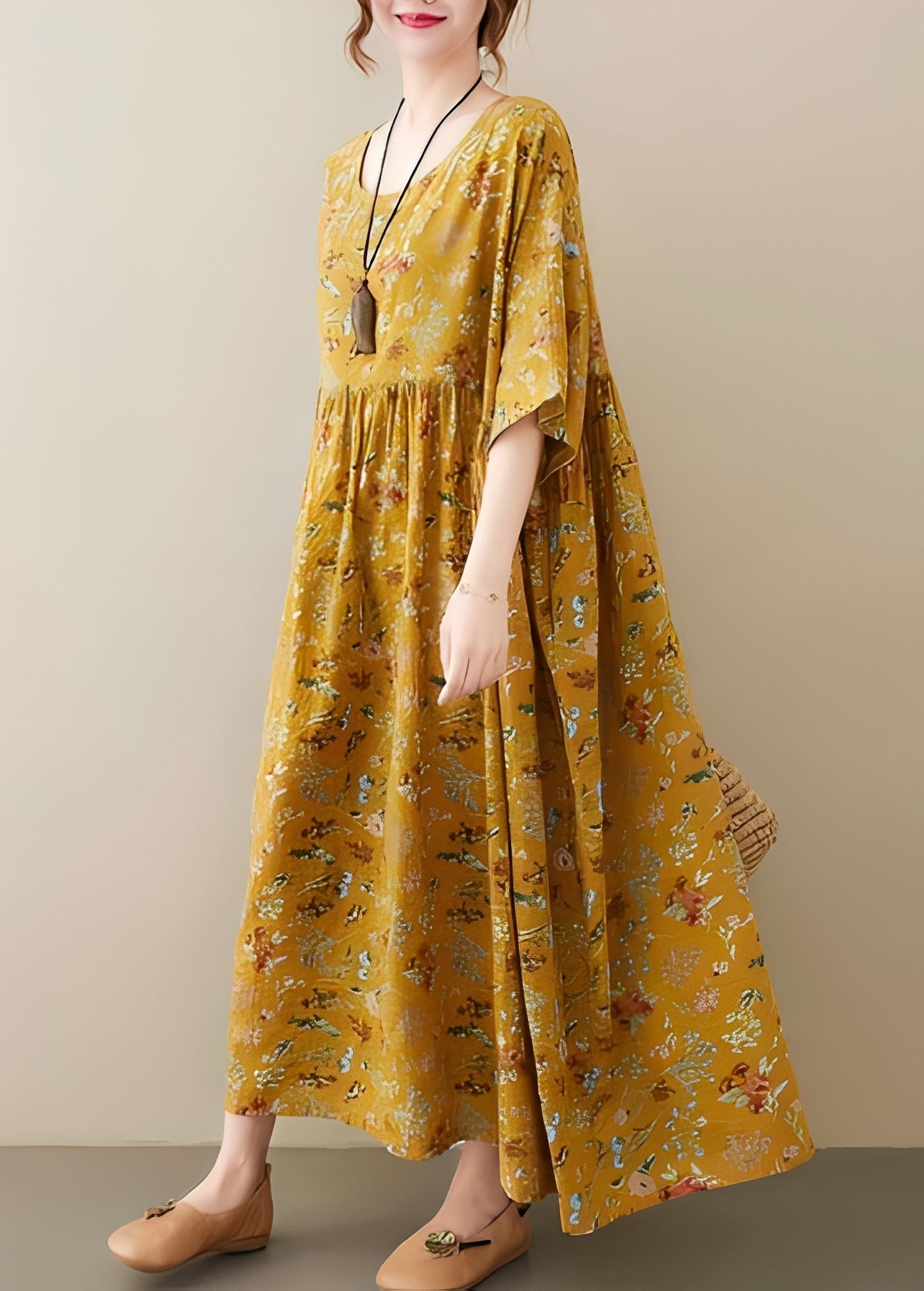 Mariam - Elegantes und lockeres Kleid mit weitem Saum für Frauen