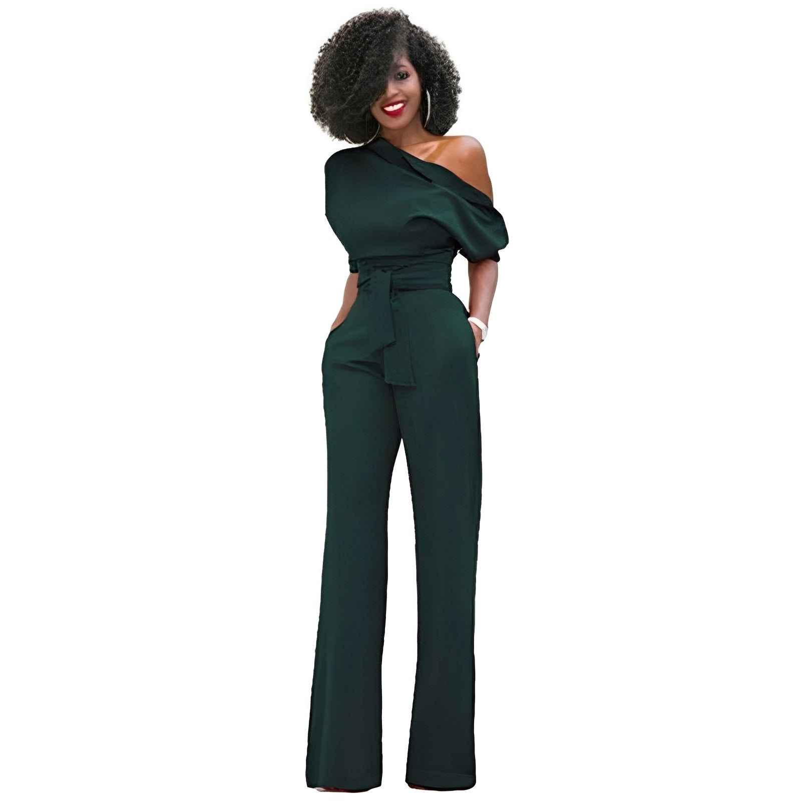 Marie - Eleganter schulterfreier Jumpsuit für Damen