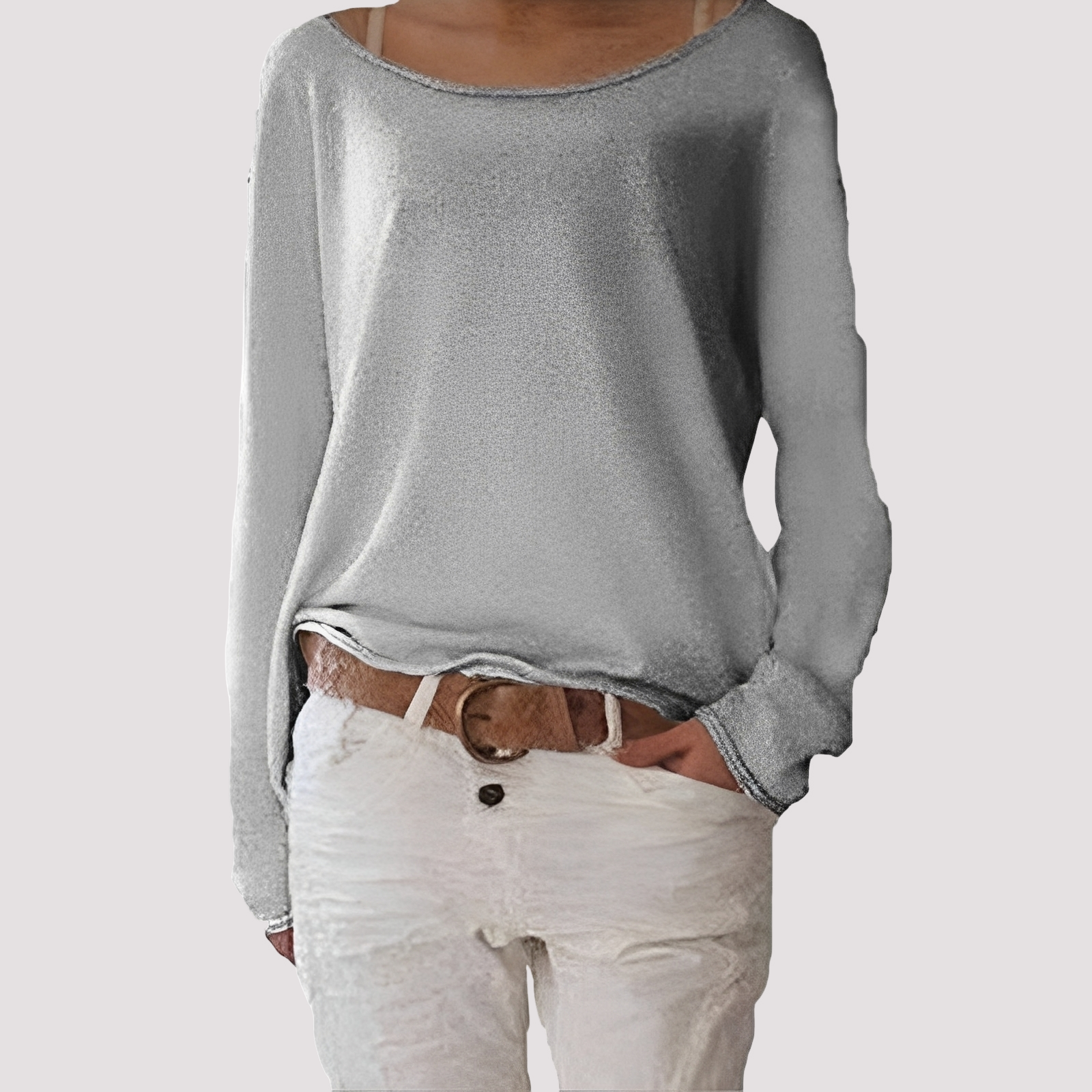 Joanna - Bequem geschnittenes Damen-Langarmshirt