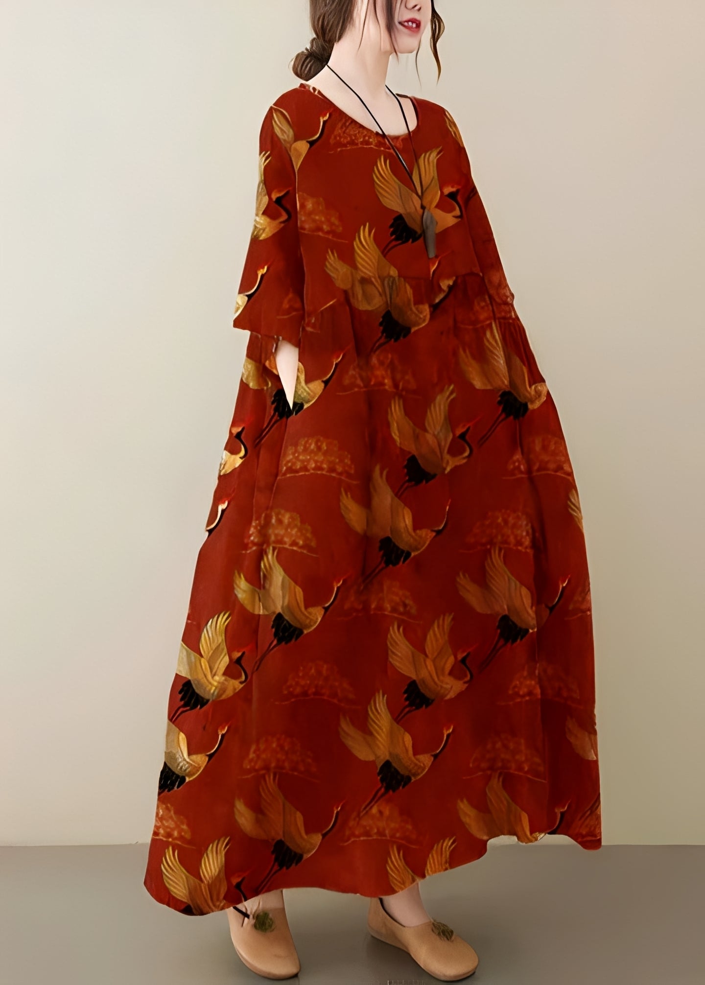 Mariam - Elegantes und lockeres Kleid mit weitem Saum für Frauen