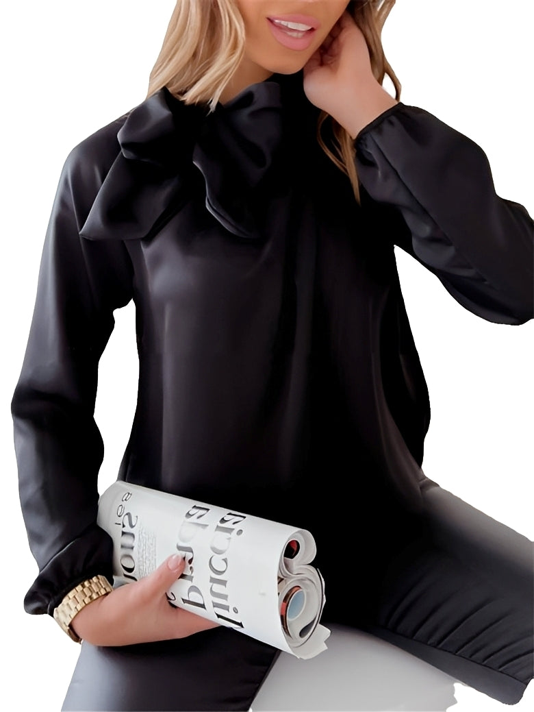 Juliette – Stilvolle Bluse mit Schleifenkragen