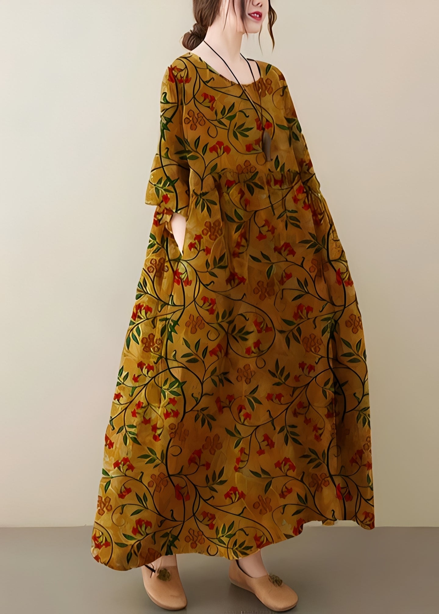 Mariam - Elegantes und lockeres Kleid mit weitem Saum für Frauen